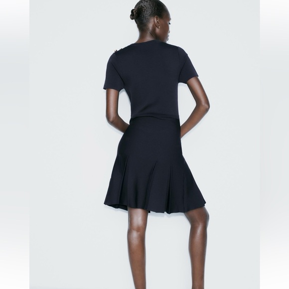ZARA BOX PLEAT MINI DRESS - Picture 5 of 5